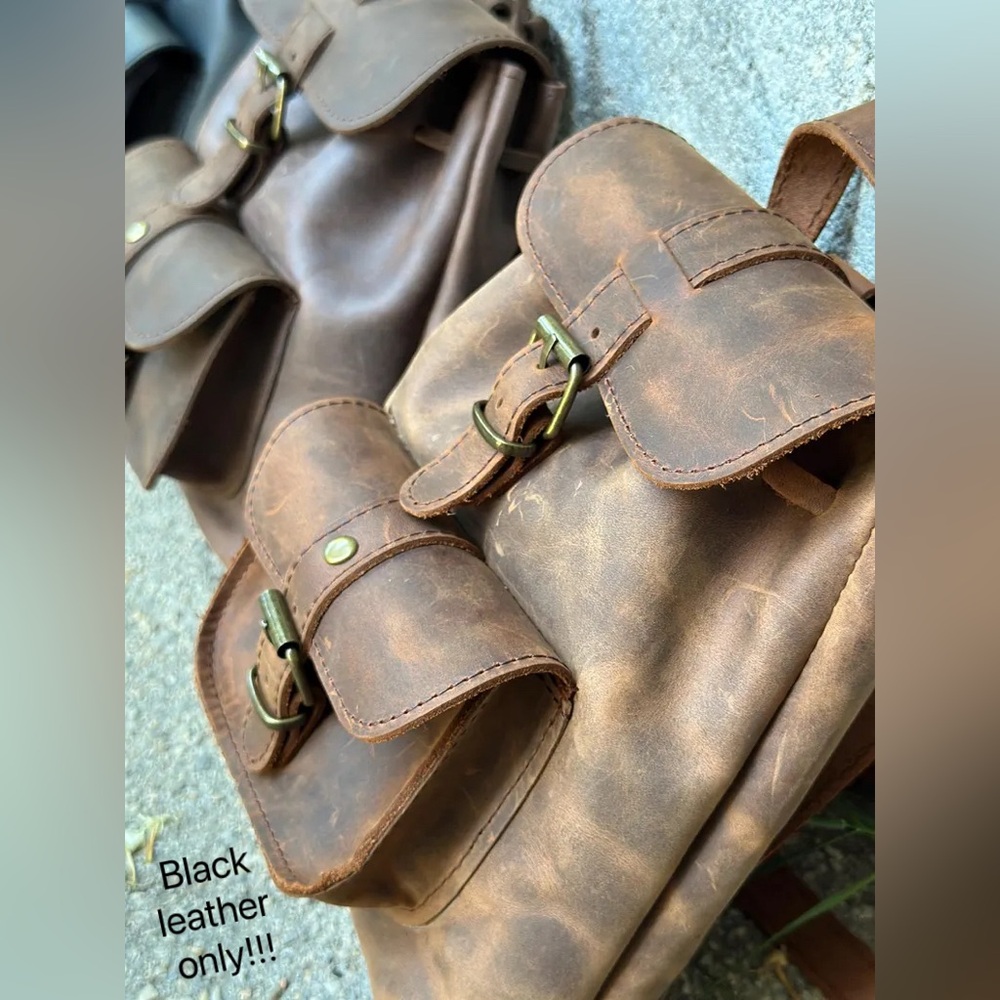 Leather Mini Backpack - Picture 5 of 8